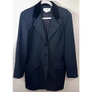 Casual Corner Wool Trench Coat Womens Minimalist Winter Career Professional Sz 8